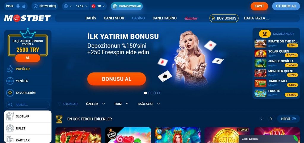 Mostbet - сайт онлайн-букмекерской конторы и казино